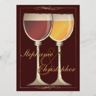 Convite de Chuveiro de Noiva Elegante com Tema de 