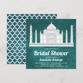 Convite de Chuveiro de Noiva Elegante Taj Mahal In
