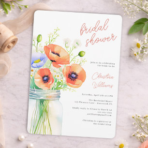 Convite de Chuveiro de Noiva Flor Silvestre Elegan