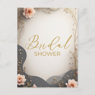 Convite de Chuveiro de Noiva Floral Boho