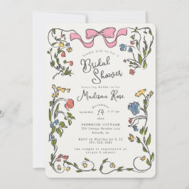 Convite de Chuveiro de Noiva Floral Caprichoso