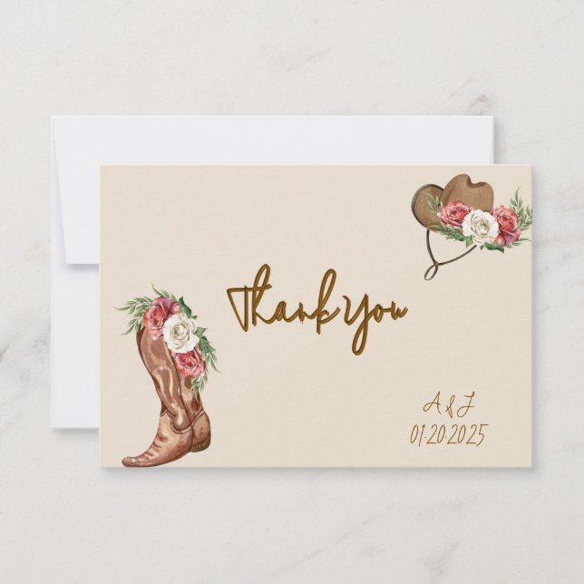 CONVITE DE CHUVEIRO DE NOIVA FLORAL DE VAQUEIRO (Frente)