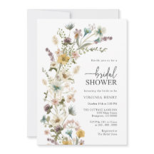 Convite de Chuveiro de Noiva Floral Elegante