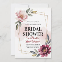 Convite de Chuveiro de Noiva Floral Elegante | Mod