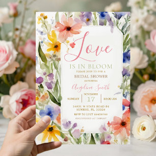 Convite de Chuveiro de Noiva Floral Primavera Verã