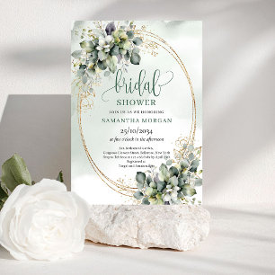 Convite de Chuveiro de Noiva Jardim Dourado Jardim