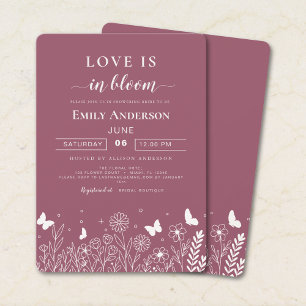 Convite de Chuveiro de Noiva Love Is in Bloom Rose