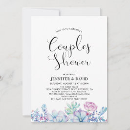 Convite de Chuveiro de Noiva para Casais Succulent