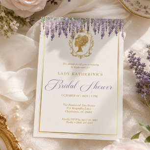 Convite de Chuveiro de Noiva Regency Wisteria