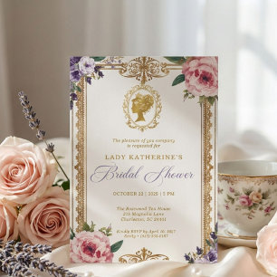 Convite de Chuveiro de Noiva Regency Wisteria