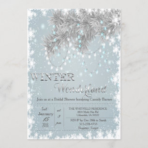 Convite de Chuveiro de Noiva Winter Wonderland