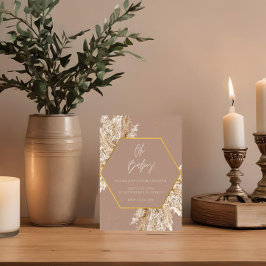 Convite de Chuveiro de Pampas Boho Tom Neutro