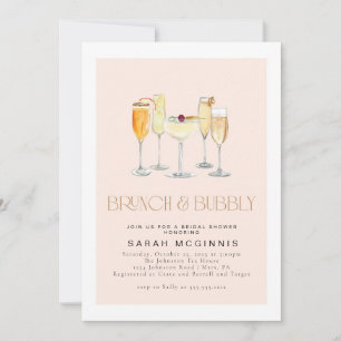 Convite de Chuveiro de Prosecco Champanhe e Brunch