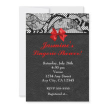 Convite de Chuveiro de Roupas Íntimas de Couro Pre