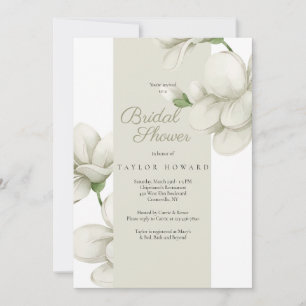 Convite de Chuveiro Floral Bege