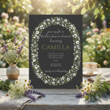 Convite de Chuveiro Nupcial de Flor Silvestre Deli