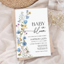 Convite de Chuvinha de Bebê Floral Baby in Bloom