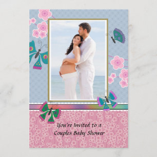 Convite de Chuvinha de Bebê Foto no Jardim