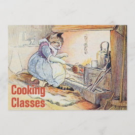Convite de Classe de Cozinhar de Aquarela Vintage