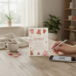 Convite de Código QR para Chá de Bebê Sweetheart H
