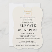 Convite de Colchete Elegante | Gala Corporativo &