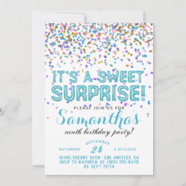 Convite de Confetes de Aniversário de Surpresa Doc