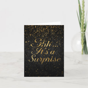 Convite de Confetti de Aniversário Surpresa Elegan