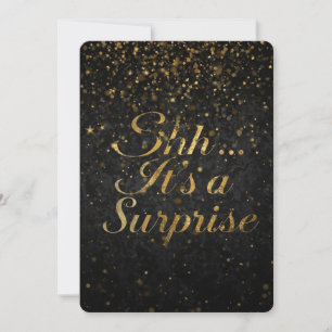 Convite de Confetti de Aniversário Surpresa Elegan