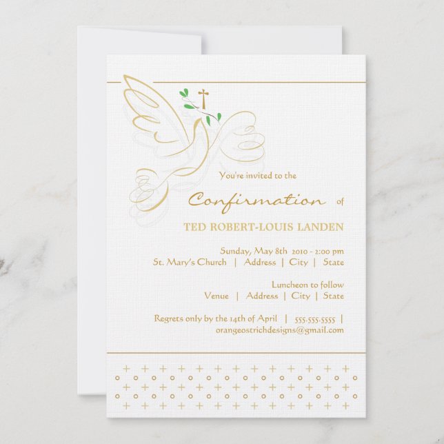 Convite de Confirmação (Frente)