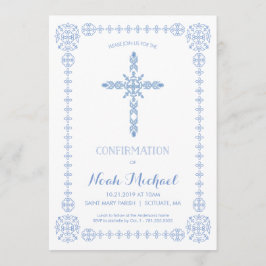 Convite de Confirmação, Convite Elegante com Cruz