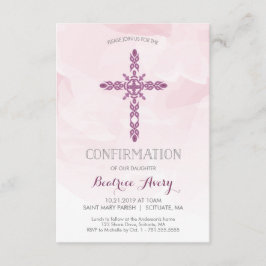 Convite de confirmação, Cross & Watercolor