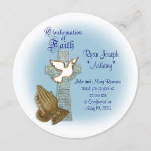 Convite de confirmação Cruz celta