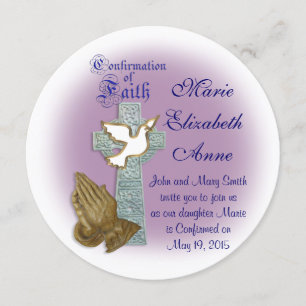 Convite de confirmação Cruz celta