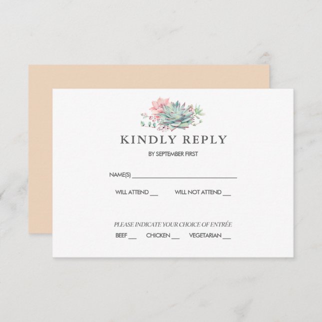 Convite de Confirmação de Presença para Casamento  (Frente/Verso)