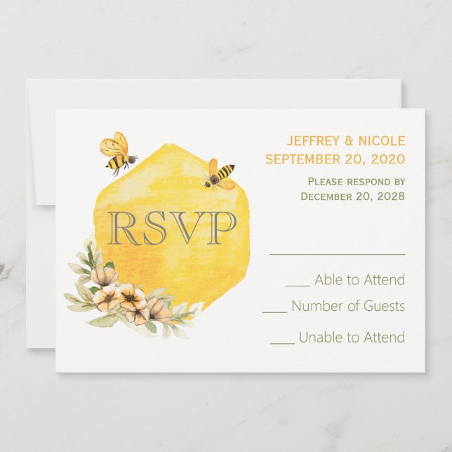 Convite de Confirmação de Presença para Casamento  (Frente)