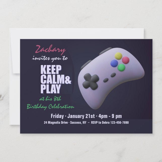 Convite de Controle de Videogame (Frente)
