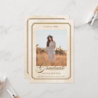 Convite de Convocação para Formatura com Foto Clás