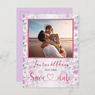 Convite De Cor De Água, Cor De Rosa E Púrpura, De 