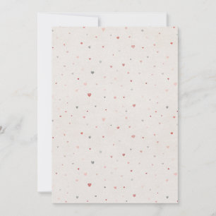 Convite de Corações em Aquarela Minimalista