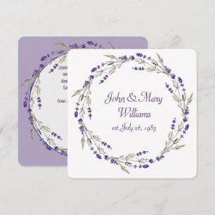 Convite de Coroa de Aniversário de Lavanda