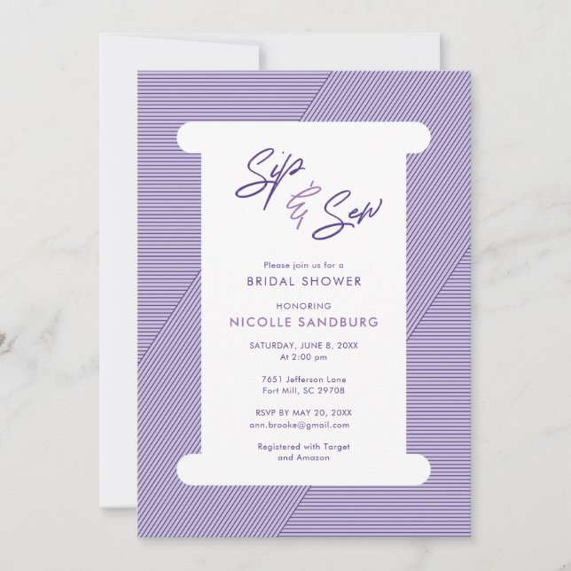 Convite de costura (Frente)