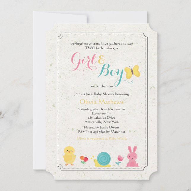 Convite de Critérios de primavera (Frente)