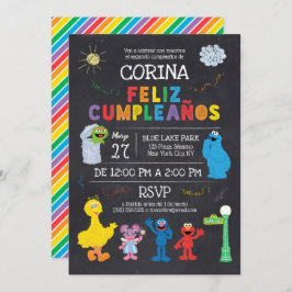 Convite de Cumpleaños de Plaza Sésamo
