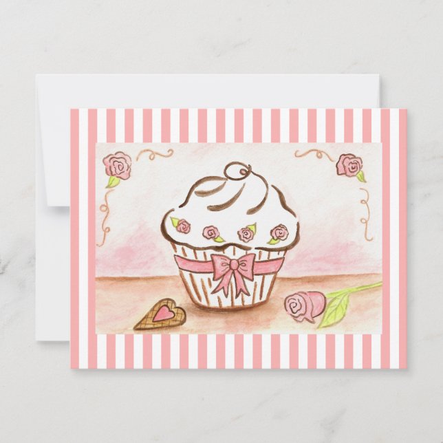 Convite de Cupcake (Frente)