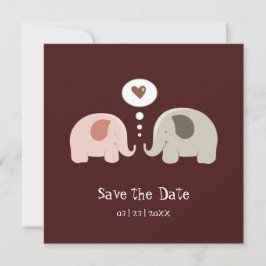 Convite de Cute Elephants - Salve a Data