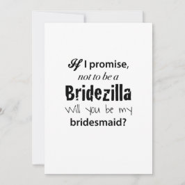 Convite de Dama de Honra - Bridezilla