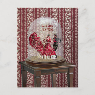 Convite de DANÇA LATINA FLAMENCO Cartão postal