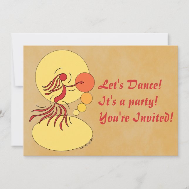 Convite de Dançarino de abstrato (Frente)