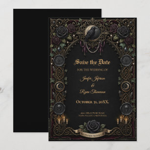 Convite de Dark Gothic para salvar a data