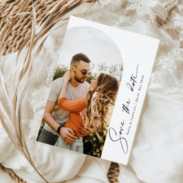 Convite de data de salva de casamento de arco mode